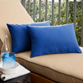 Charisma Indoor Outdoor True Blue Pillow Made With Sunbrella Set Of 2