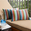 Sunbrella Carousel Confetti Indoor Outdoor Knife Edge Pillow Set Set Of 2 13 In X 20 In