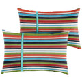 Humble Haute Sunbrella Carousel Confetti And Canvas Aruba Small Flange Indoor Outdoor Lumbar Pillow Set Of 2