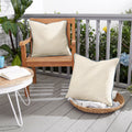 Sunbrella Cast Pumice Spectrum Denim Indoor Outdoor Pillow Set