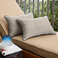 Humble Haute Sunbrella Cast Silver Indoor Outdoor Corded Pillow Set Of 2
