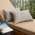 Humble Haute Sunbrella Cast Silver Indoor Outdoor Corded Pillow Set Of 2