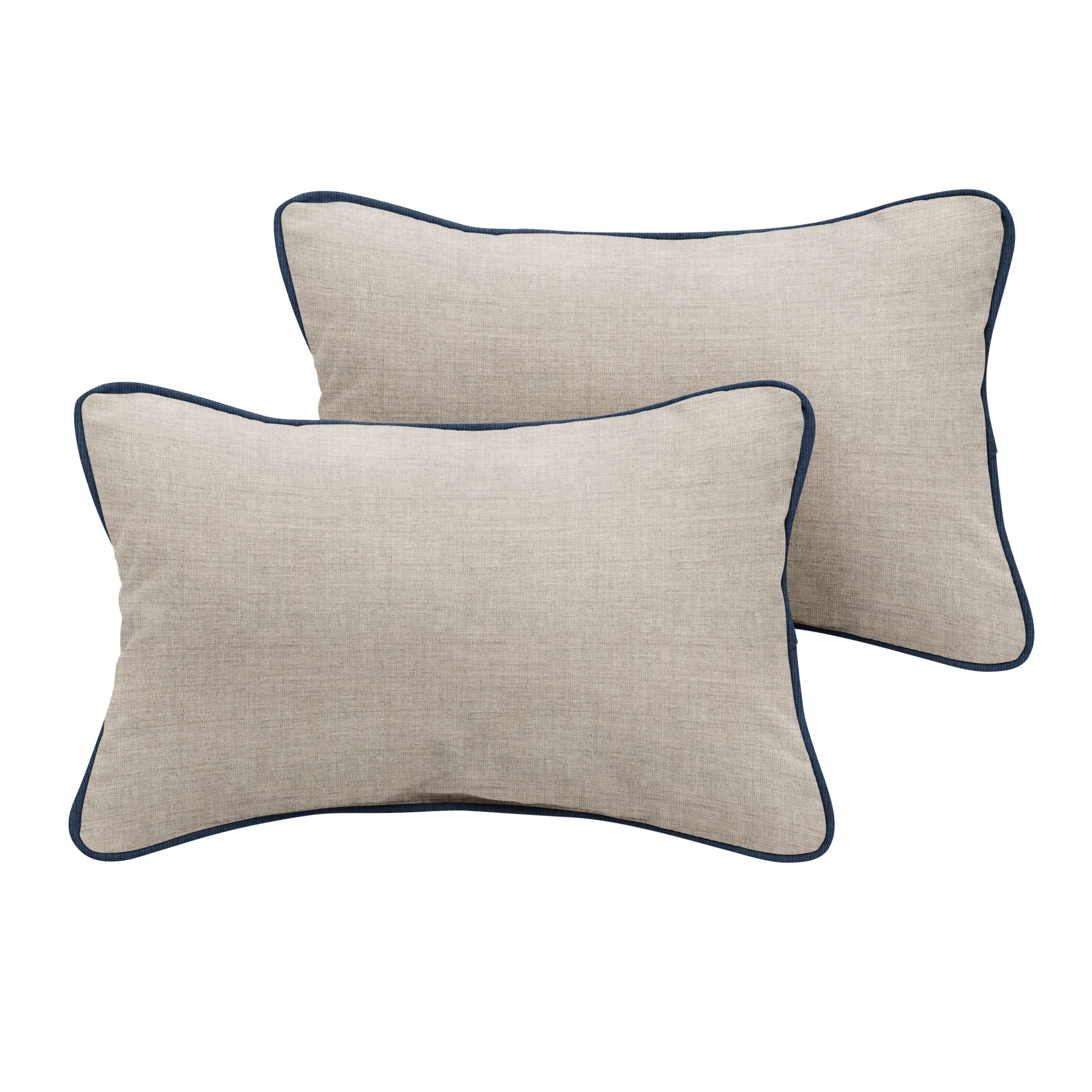 Humble Haute Sunbrella Cast Silver Indoor Outdoor Corded Pillow Set Of 2