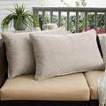 Sunbrella Cast Silver Indoor Outdoor Corded Pillow 16 In X 26 In 16 In X 26 In