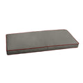 Sunbrella Charcoal Grey W Jockey Red Indoor Outdoor Bench Cushion 55 To 60