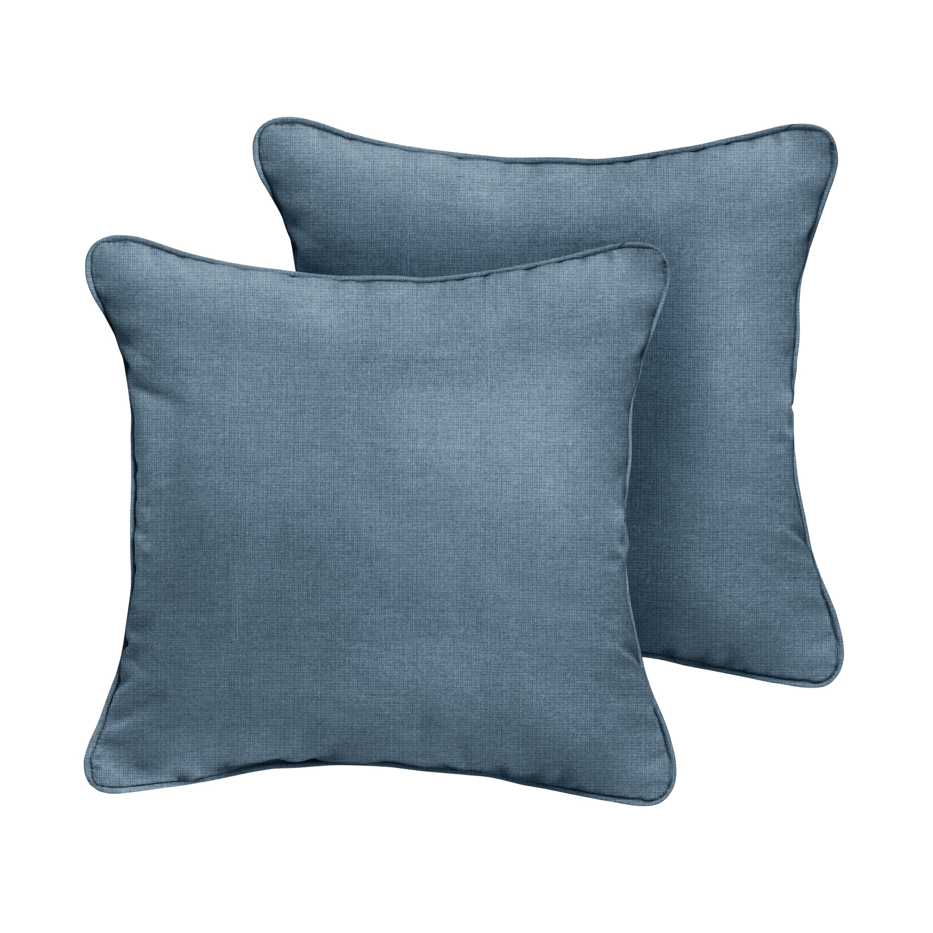 Sunbrella Denim Blue Indoor Outdoor Pillows Set Of 2 Corded