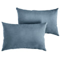 Sunbrella Denim Blue Indoor Outdoor Pillows Set Of 2 Knife Edge