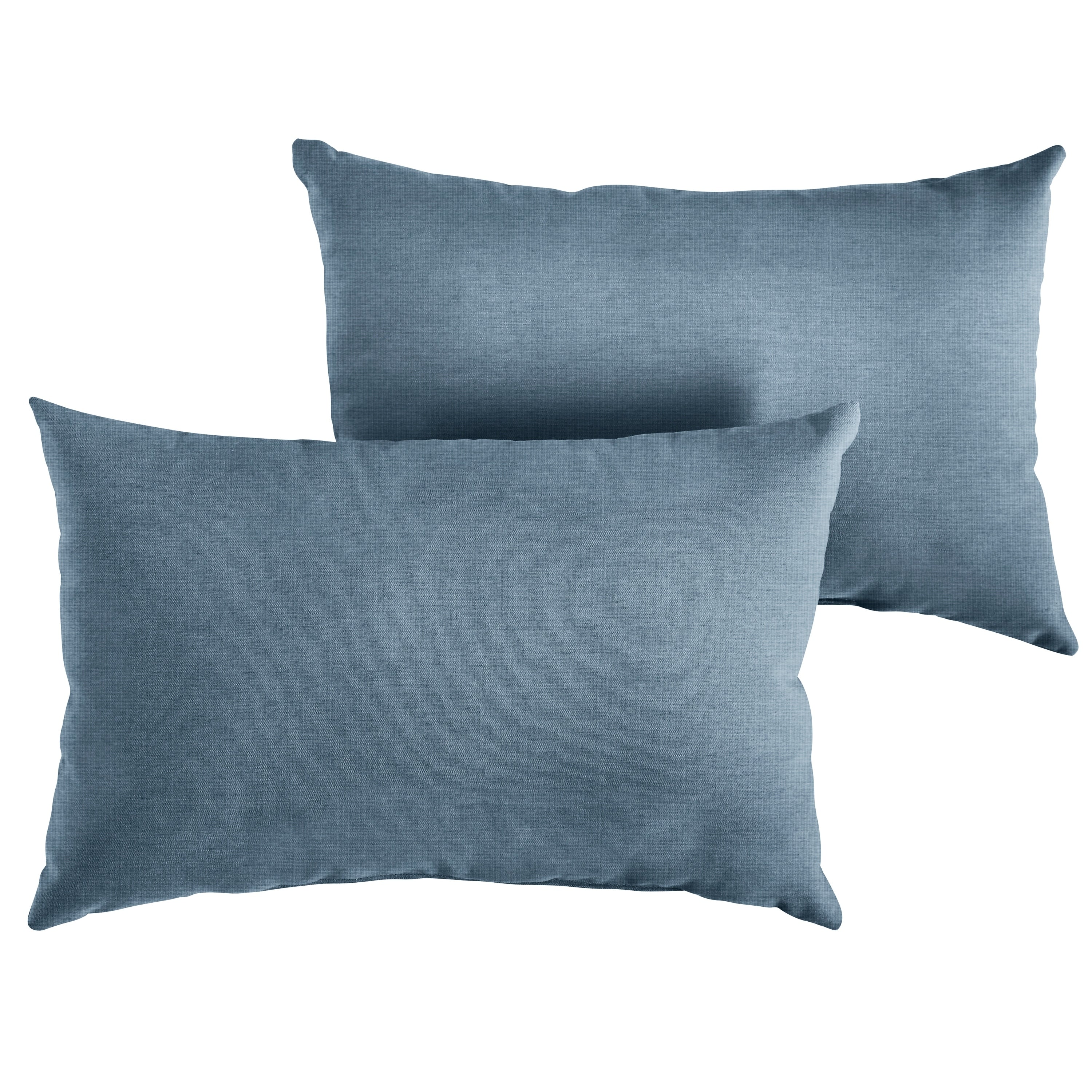Sunbrella Denim Blue Indoor Outdoor Pillows Set Of 2 Knife Edge