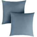 Sunbrella Denim Blue Indoor Outdoor Pillows Set Of 2 Knife Edge