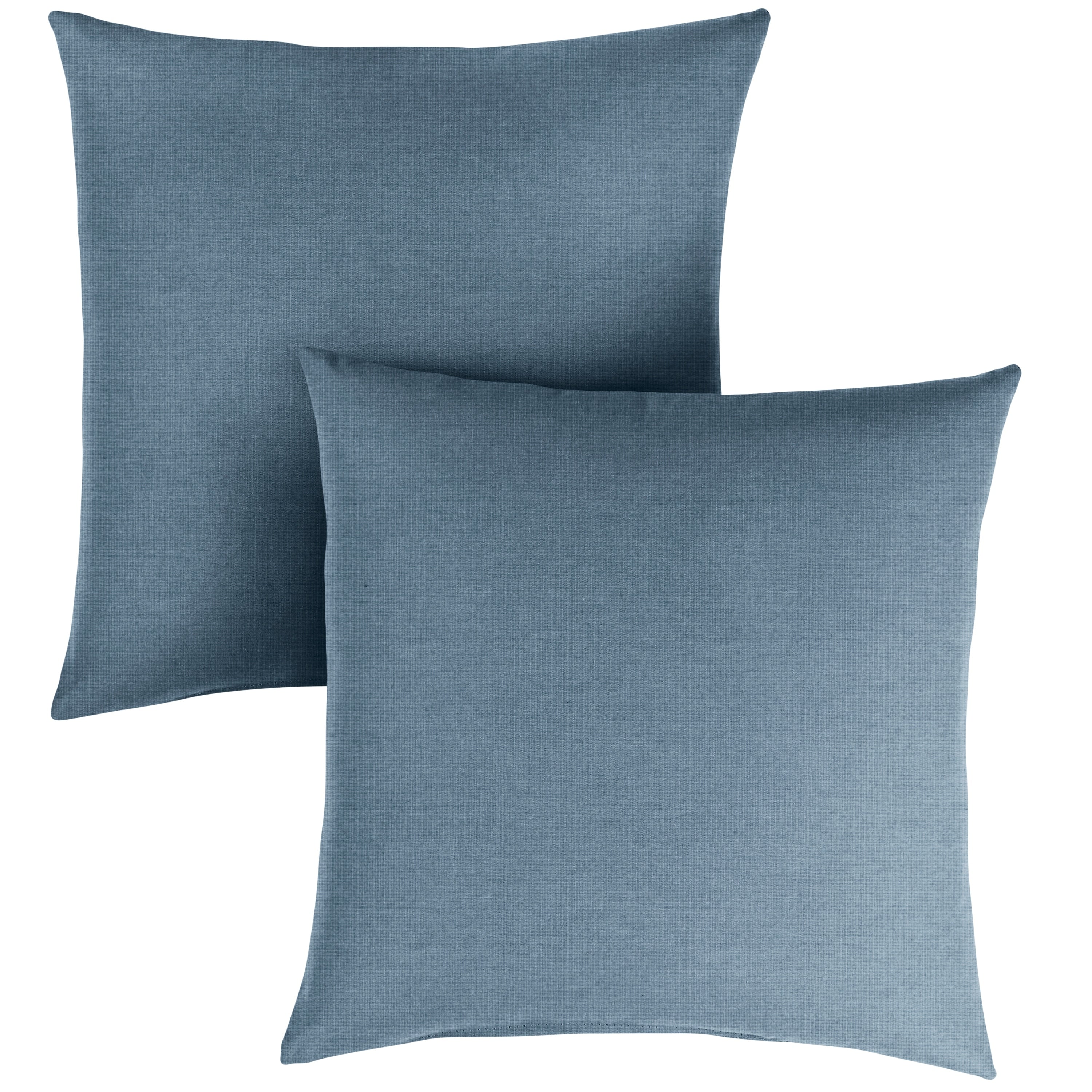 Sunbrella Denim Blue Indoor Outdoor Pillows Set Of 2 Knife Edge