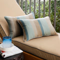 Humble Haute Sunbrella Gateway Mist Stripe Indoor Outdoor Corded Pillow Set Of 2
