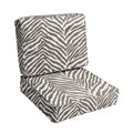 Sunbrella Grey Zebra Indoor Outdoor Cushion Set Corded 22 X 22 X 4