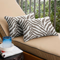 Sunbrella Grey Zebra Indoor Outdoor Pillows Set Of 2 Corded
