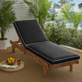 Deluxe Teak Hinged Chaise Cushion With Sunbrella Fabric 24 W X 73 L X 3 H