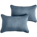 Sunbrella Cilantro Green Indoor Outdoor Corded Lumbar Pillow Set Of 2