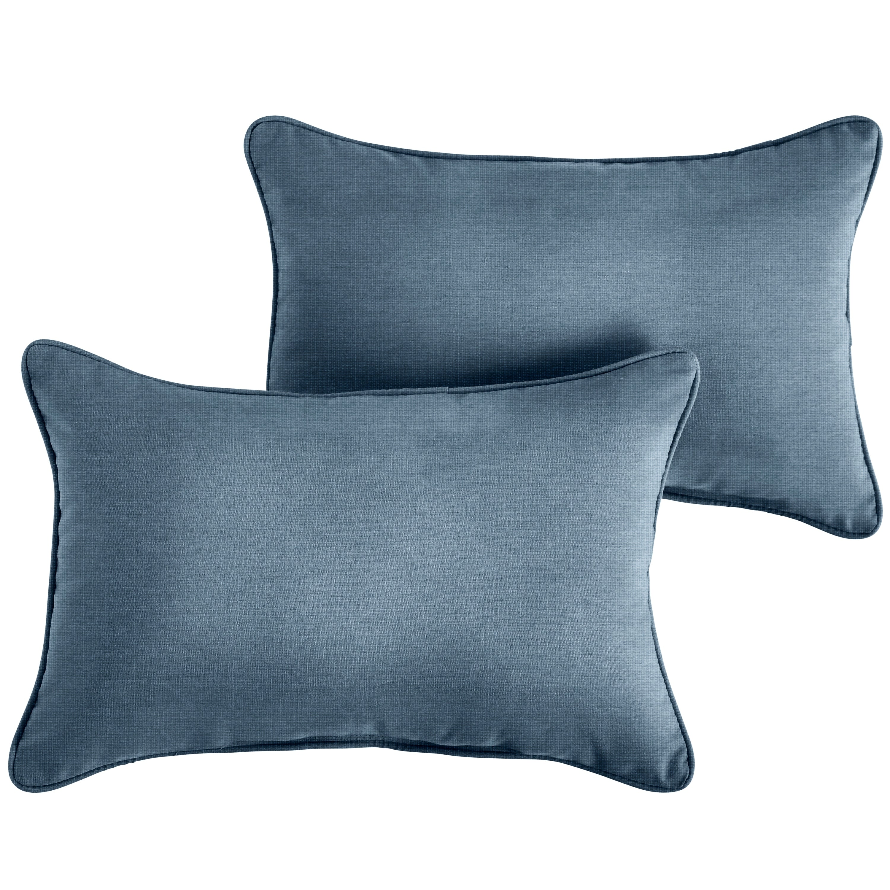 Sunbrella Cilantro Green Indoor Outdoor Corded Lumbar Pillow Set Of 2