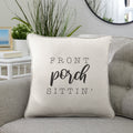 Sunbrella Indoor Outdoor Single Embroidered Pillow Front Porch Sittin