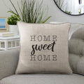 Sunbrella Indoor Outdoor Single Embroidered Pillow Home Sweet Home