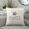 Sunbrella Indoor Outdoor Single Embroidered Pillow The Nest
