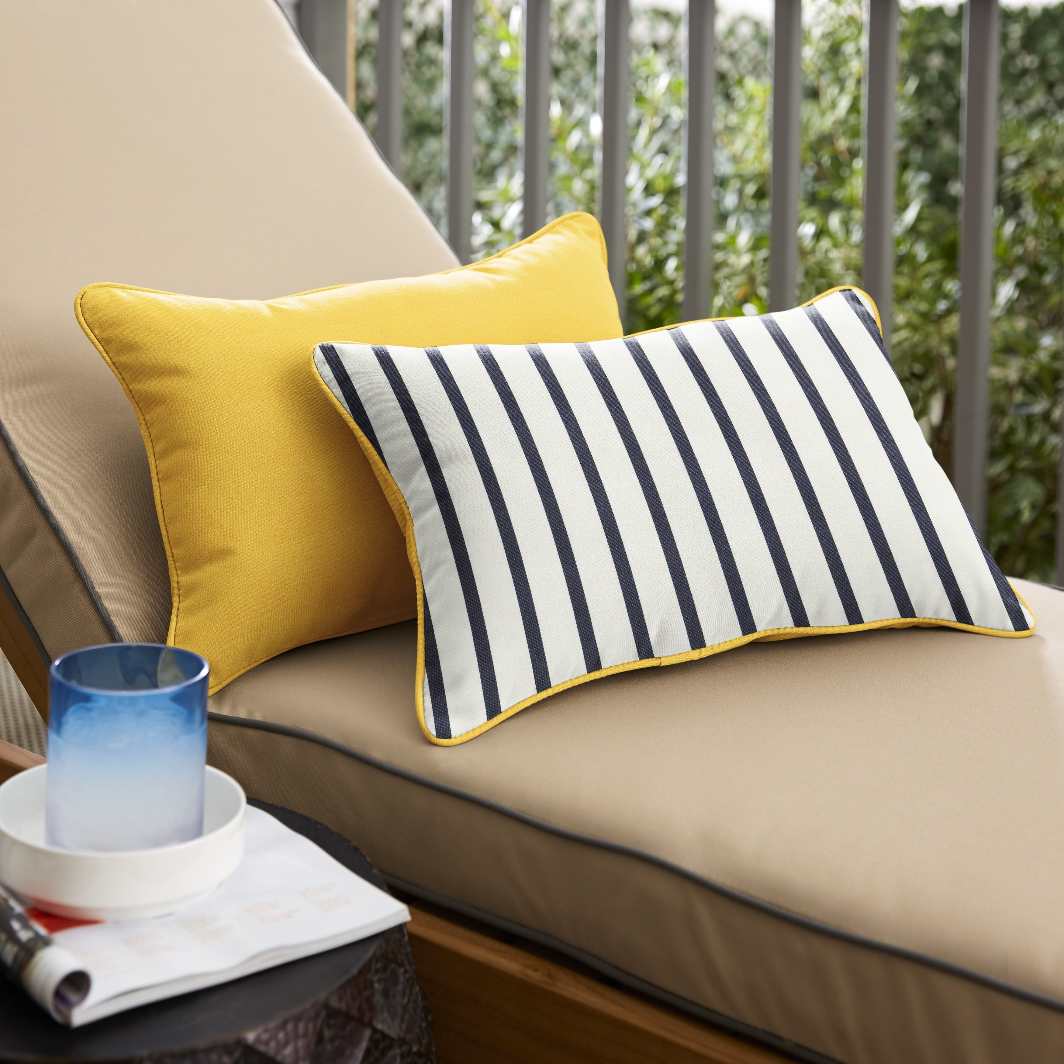 Sunbrella Indoor Outdoor Two Sided Lumbar Pillows Set Of 2 Corded