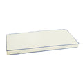 Sunbrella Ivory W True Blue Indoor Outdoor Bench Cushion 37 To 48
