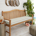 Sunbrella Ivory With Charcoal Grey Indoor Outdoor Bench Cushion