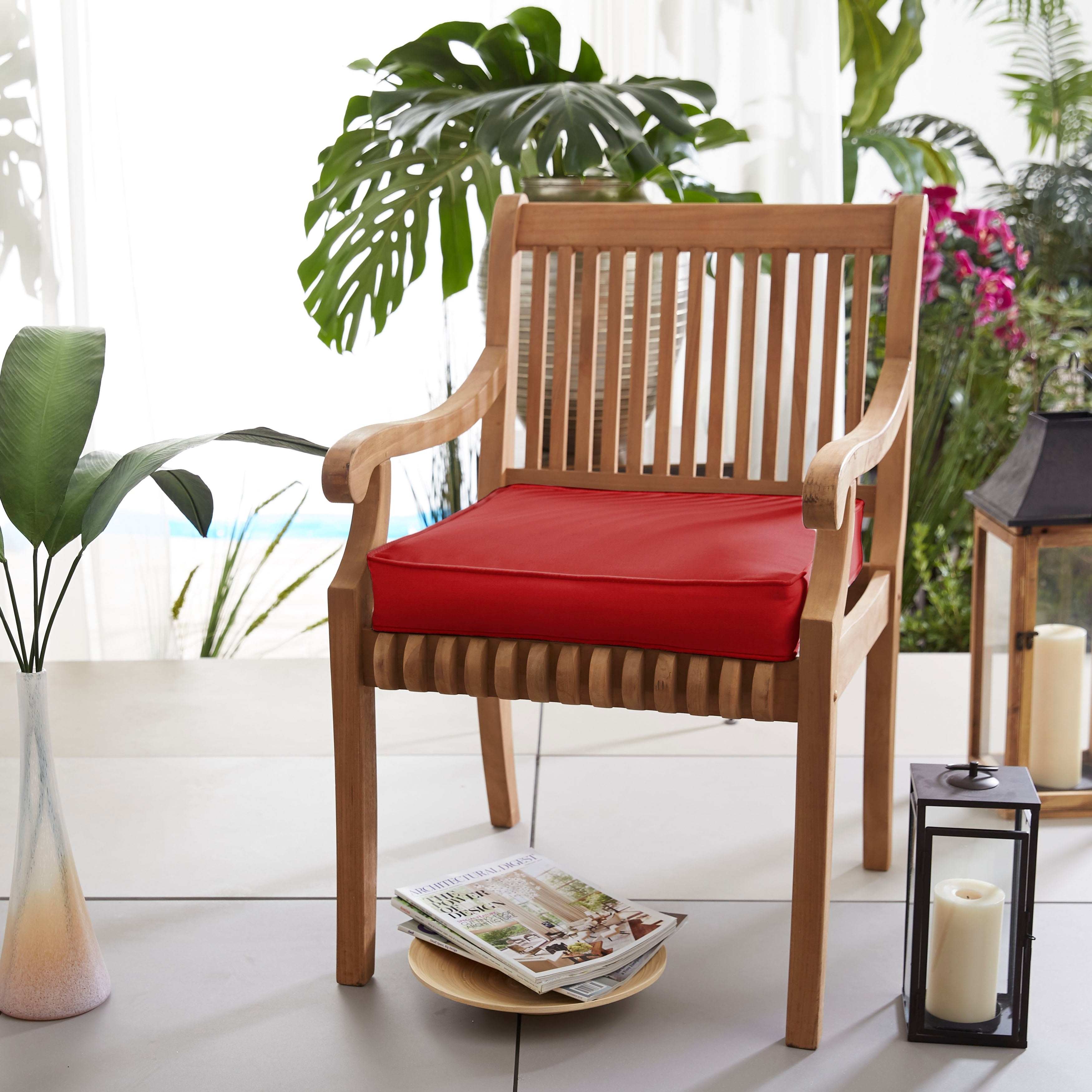 Sunbrella Jockey Red Indoor Outdoor Deep Seating Cushion By Humble Haute
