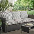 Sunbrella Lido Indigo Indoor Outdoor Deep Seating Sofa Pillow And Cushion Set Set Of 6