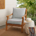 Sunbrella Lido Indigo Indoor Outdoor Deep Seating Pillow And Cushion Set Set Of 2