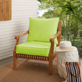 Sunbrella Macaw Green Indoor Outdoor Deep Seating Cushion Set 25 In W X 25 In D