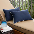 Sunbrella Navy Indoor Outdoor Lumbar Pillow Set Of 2