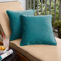 Sunbrella Peacock Blue Indoor Outdoor Corded Pillow Set Of 2
