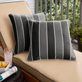 Humble Haute Sunbrella Peyton Granite And Cast Silver Indoor Outdoor Corded Pillow Set Of 2