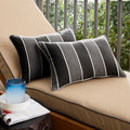 Humble Haute Sunbrella Peyton Granite And Cast Silver Indoor Outdoor Corded Pillow Set Of 2
