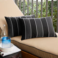 Chapman Sunbrella Peyton Granite Indoor Outdoor 13 X 20 Inch Knife Edge Pillow Set