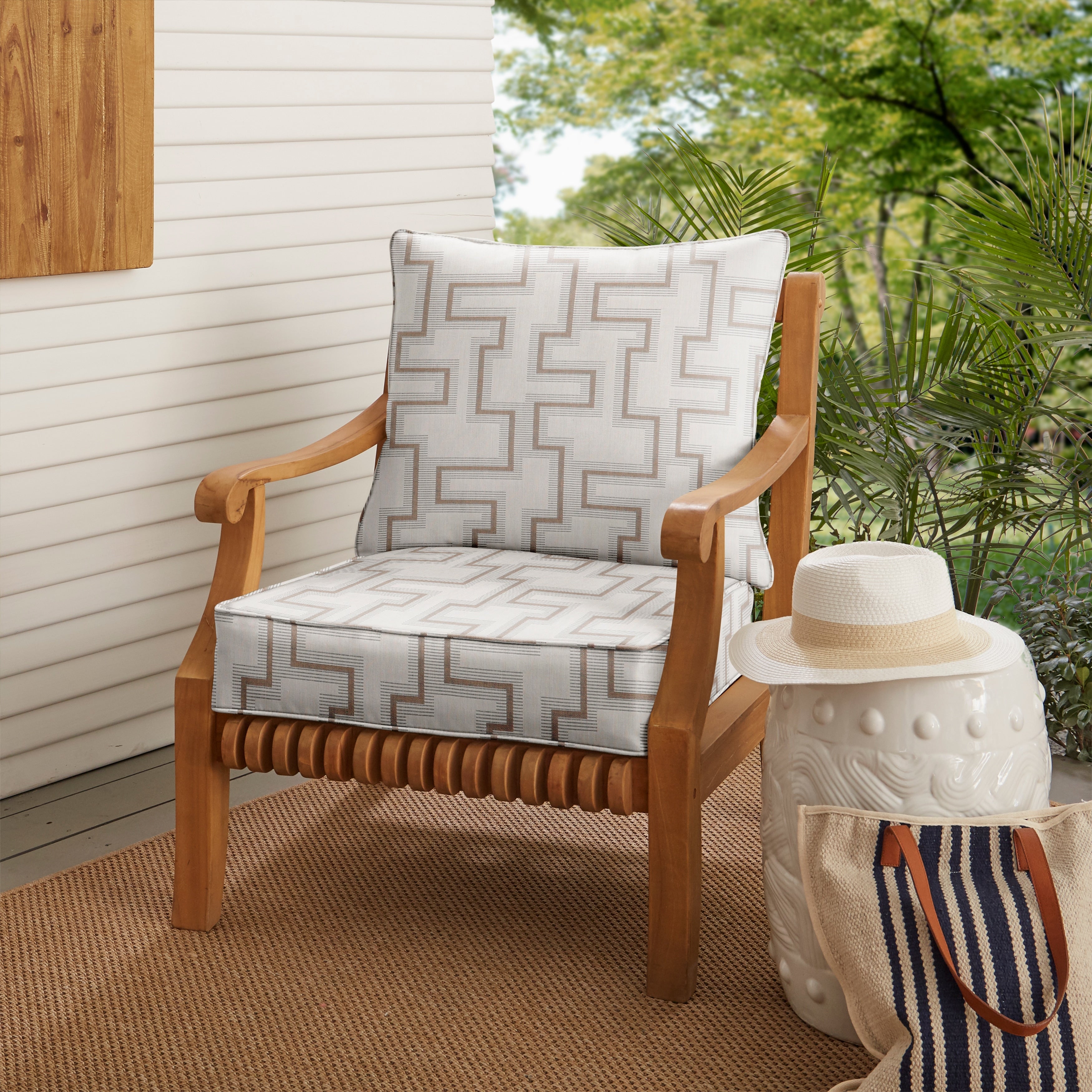 Sunbrella Resonate Dune Indoor Outdoor Chair Cushion Set Set Of 2