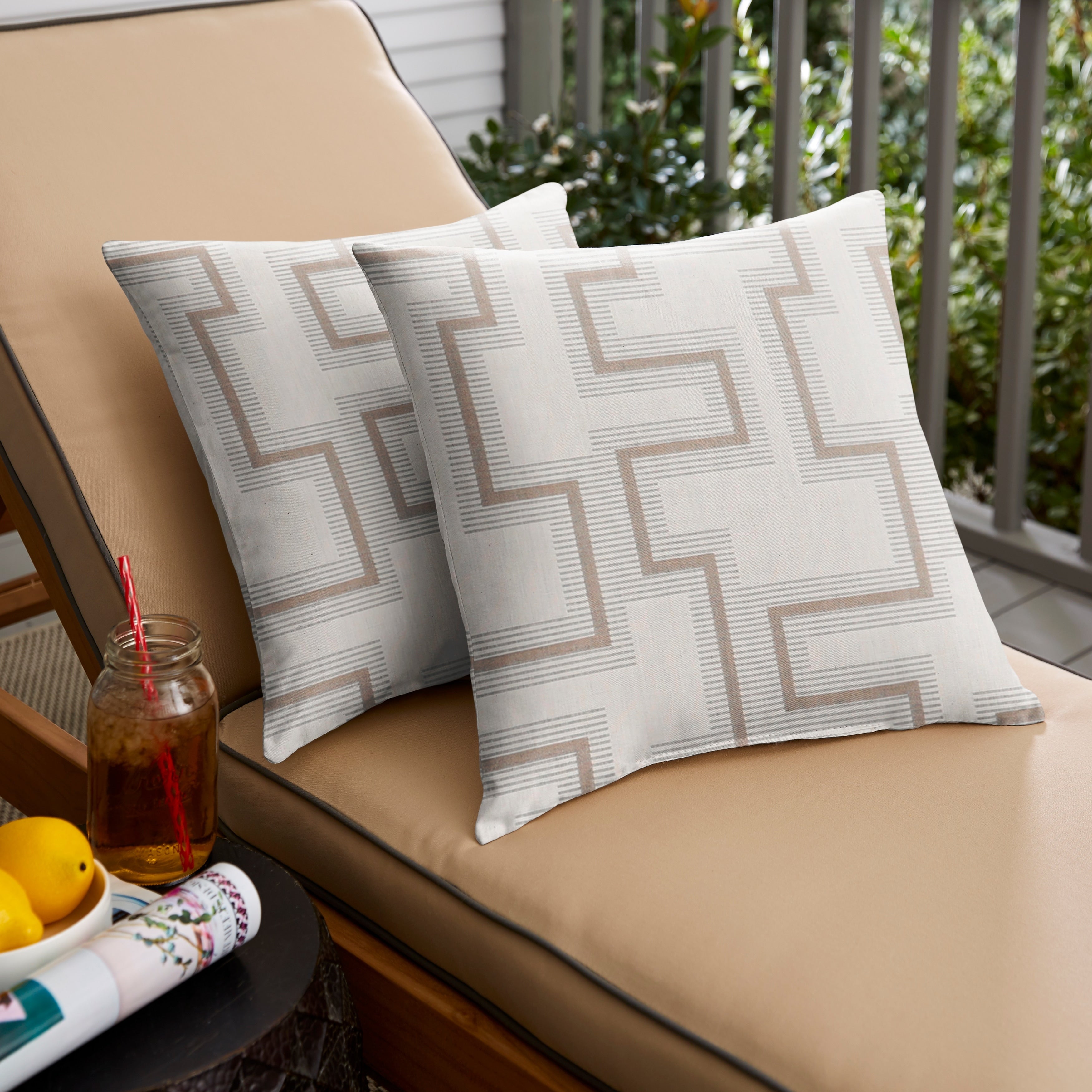 Sunbrella Resonate Dune Indoor Outdoor Square Set Of 2