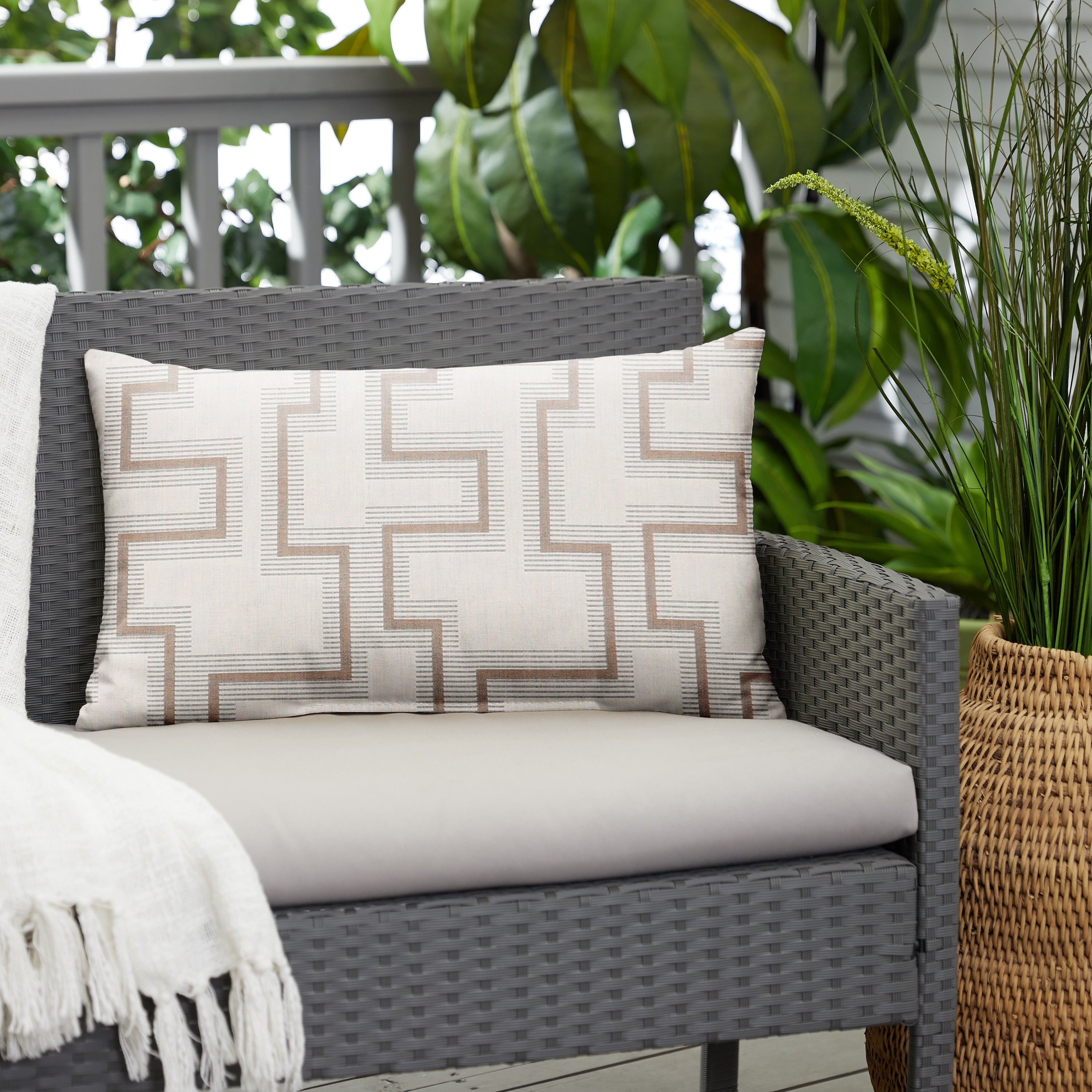 Sunbrella Resonate Dune Indoor Outdoor Pillow 12 In X 24 In