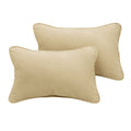 Sunbrella Sand Beige Indoor Outdoor Lumbar Pillow Set Of 2
