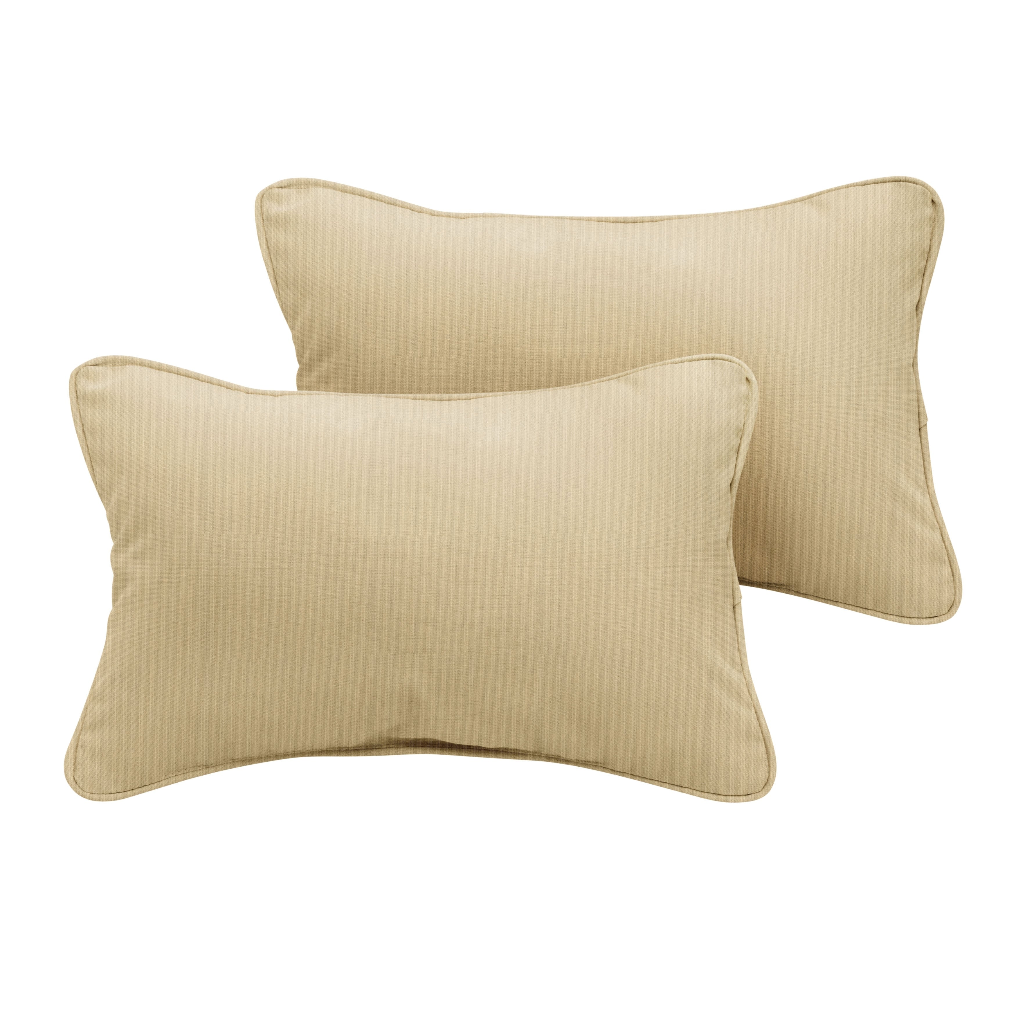 Sunbrella Sand Beige Indoor Outdoor Lumbar Pillow Set Of 2
