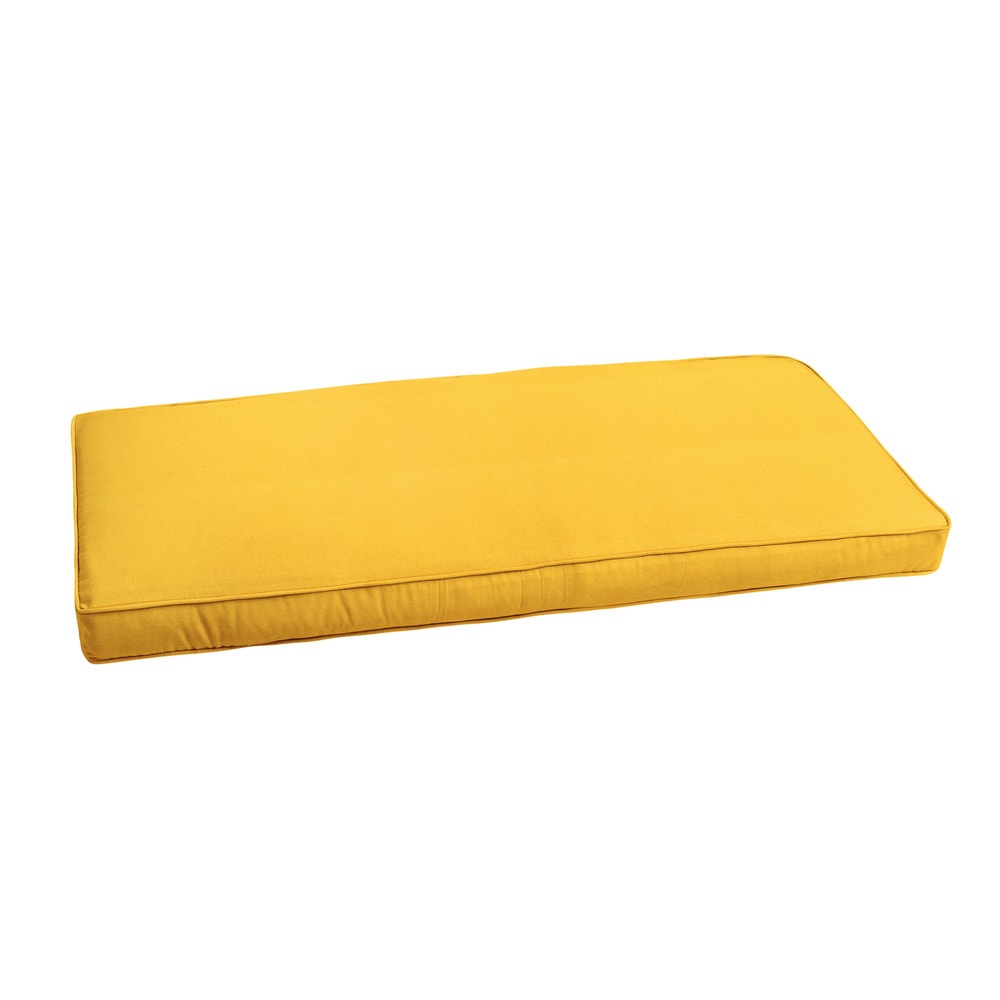Sunbrella Sunflower Yellow Indoor Outdoor Bench Cushion 37 To 48 By Humble Haute