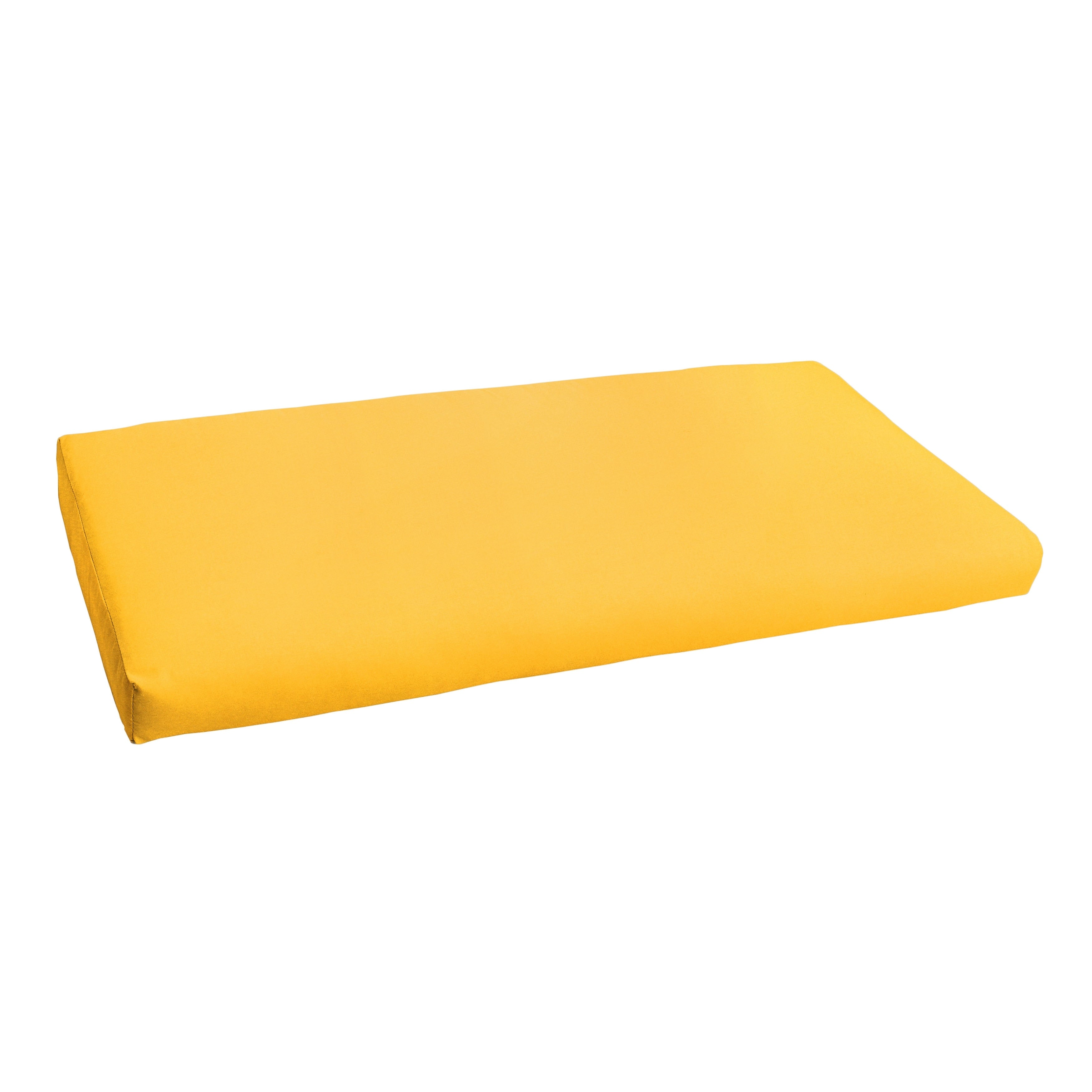 Sunbrella Sunflower Yellow Indoor Outdoor Bench Cushion 48 In W X 19 In D