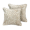 Sunbrella Tan Leopard Indoor Outdoor Pillows Set Of 2 Corded