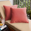 Sunbrella Terra Cotta Indoor Outdoor Corded Pillow Set Of 2