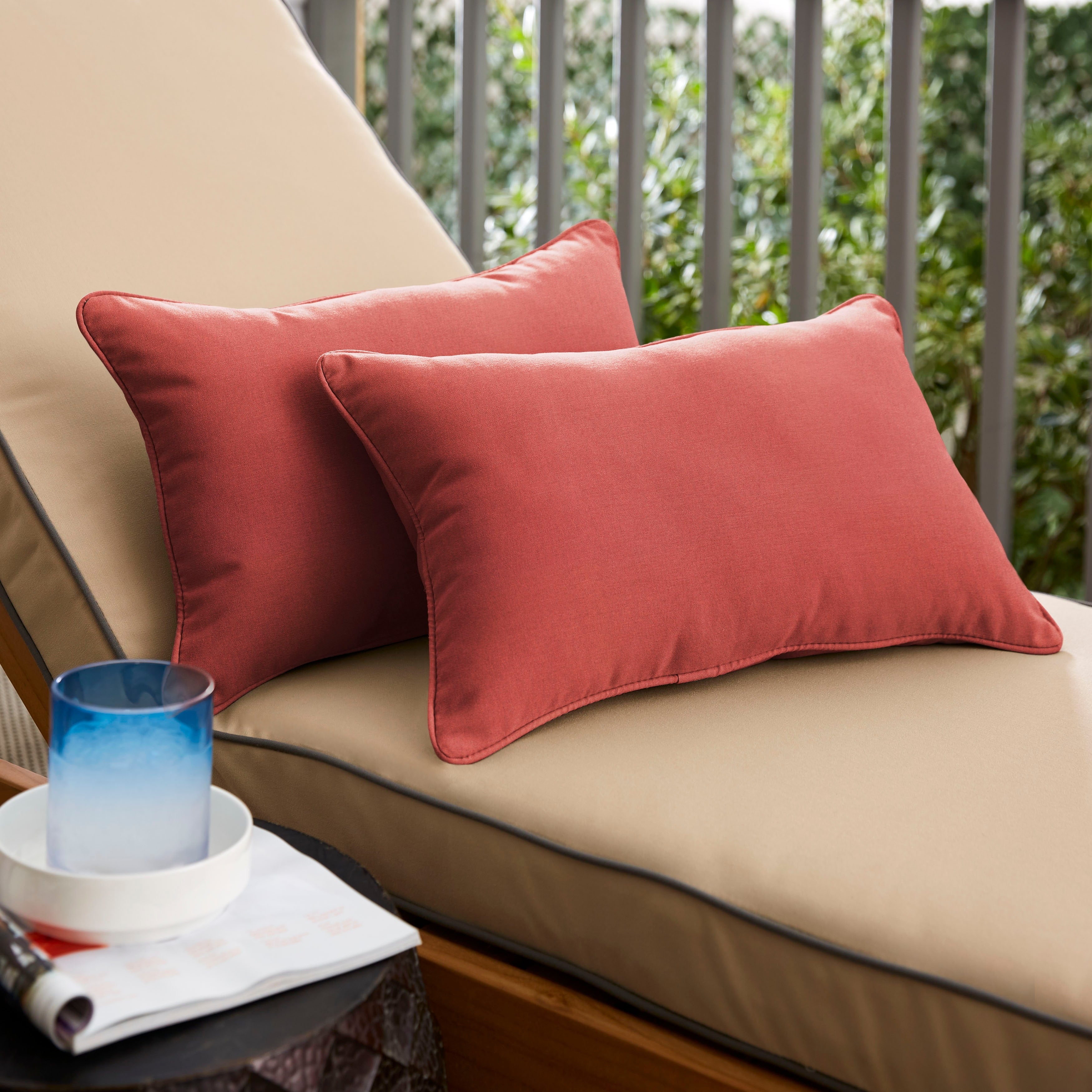Havenside Home Terra Cotta Indoor Outdoor Lumbar Pillow Set Of 2