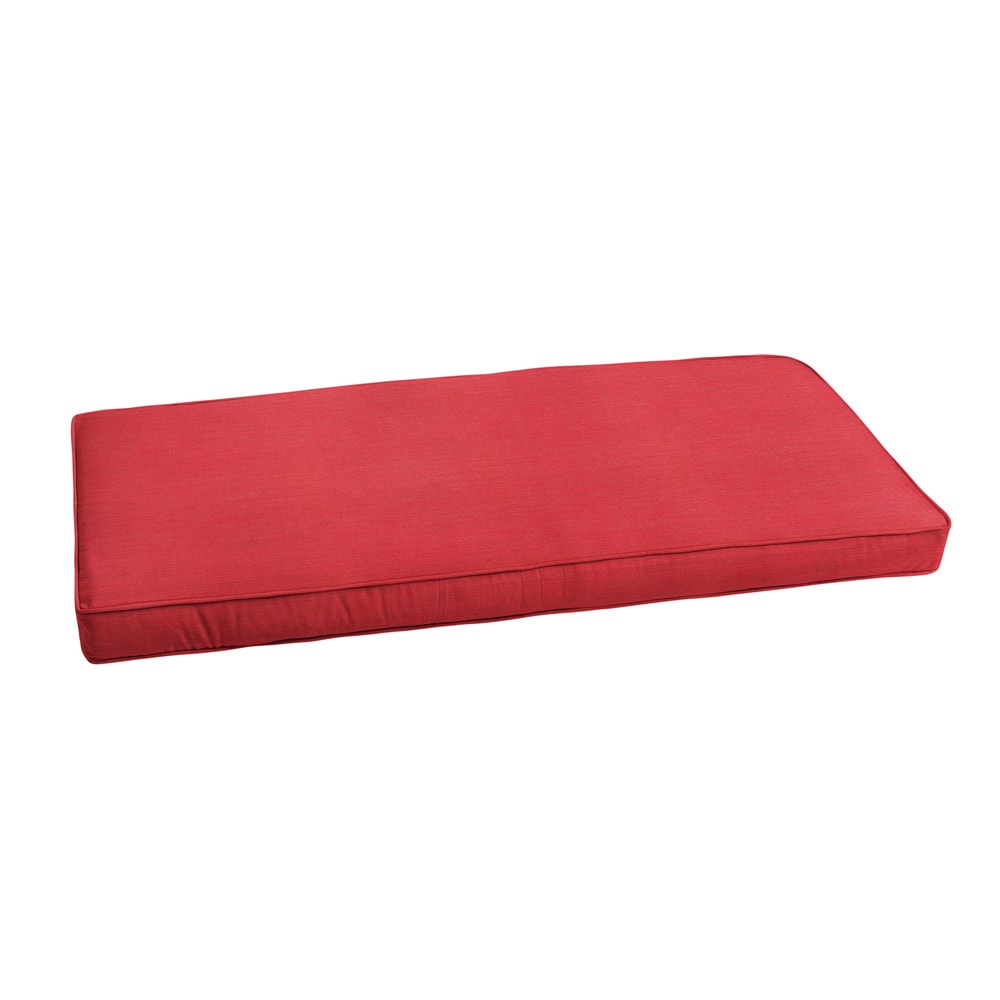 Sunbrella Textured Red Indoor Outdoor Bench Cushion By Humble Haute