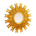 Gold Sunburst Mirror Distressed Gold