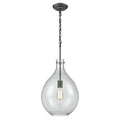 Sunderland 12 Inch Wide 1 Light Mini Pendant In Silvered Graphite 12In W X 12In D X 24In H