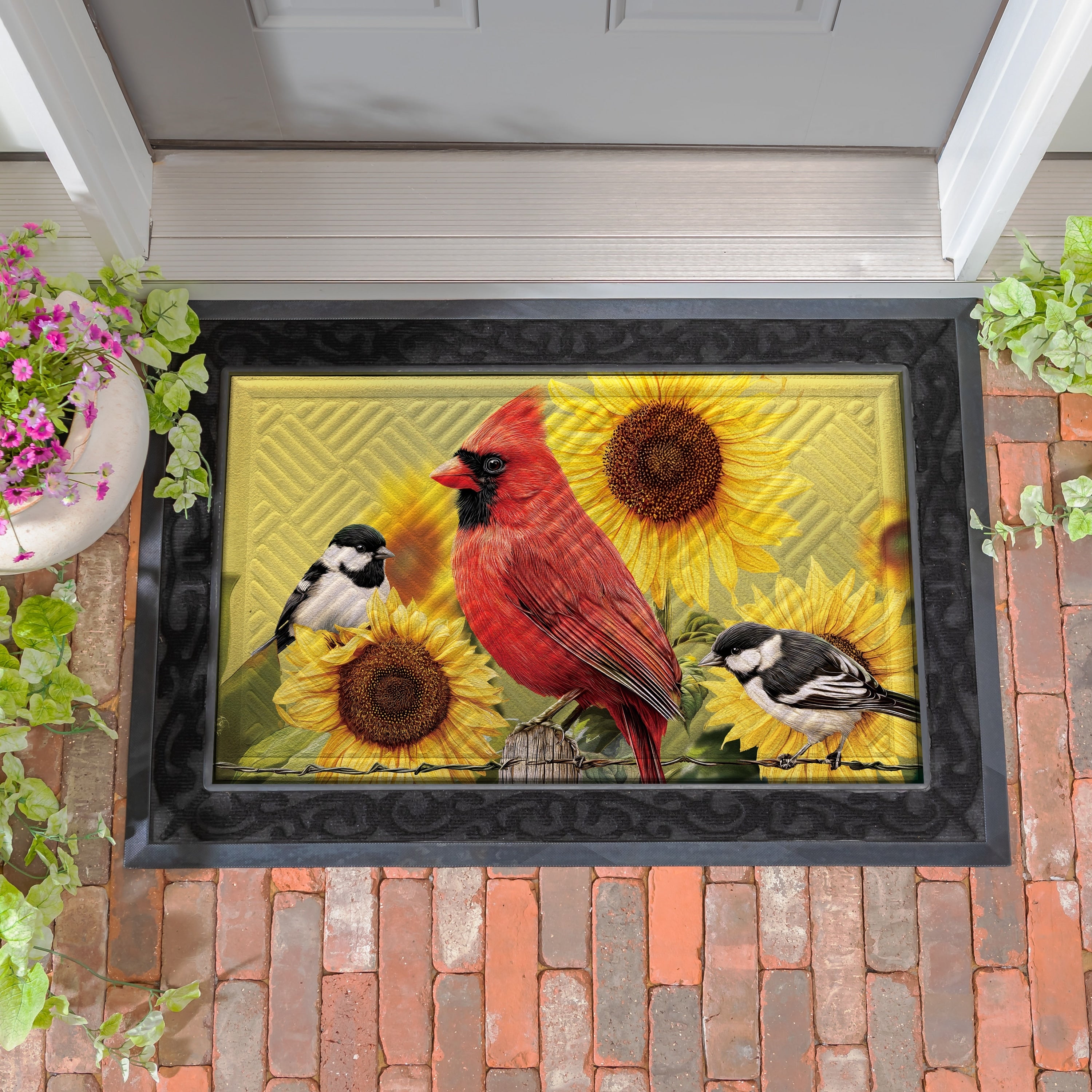 Sunflower Days Embossed Door Mat 30 X 18