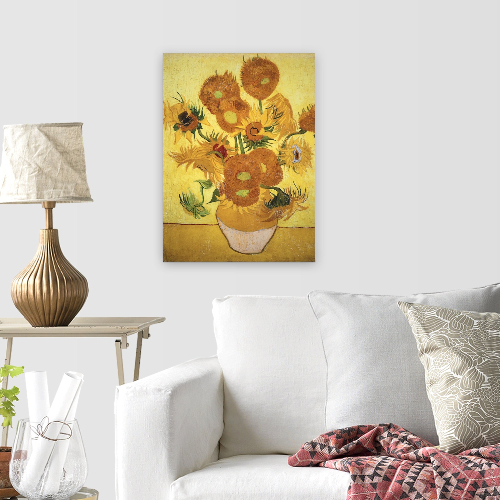 Van Gogh Sunflowers Reproduction Canvas Wall Art